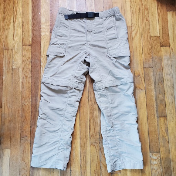 The North Face Other - North face men's nylon zip off khaki cargo hiking pants shorts with belt sz S